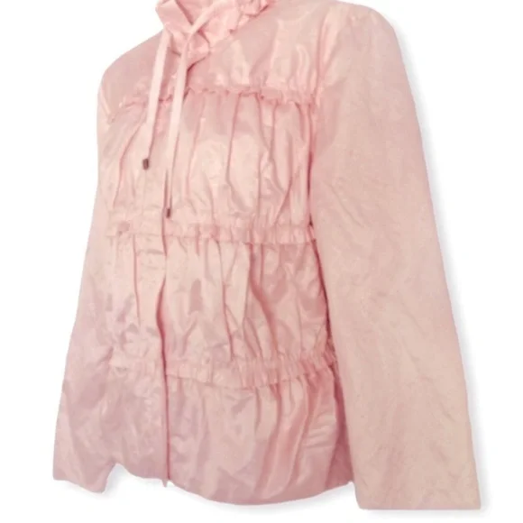 Chico's Women’s Windbreaker Jacket Pastel Pink Size 1